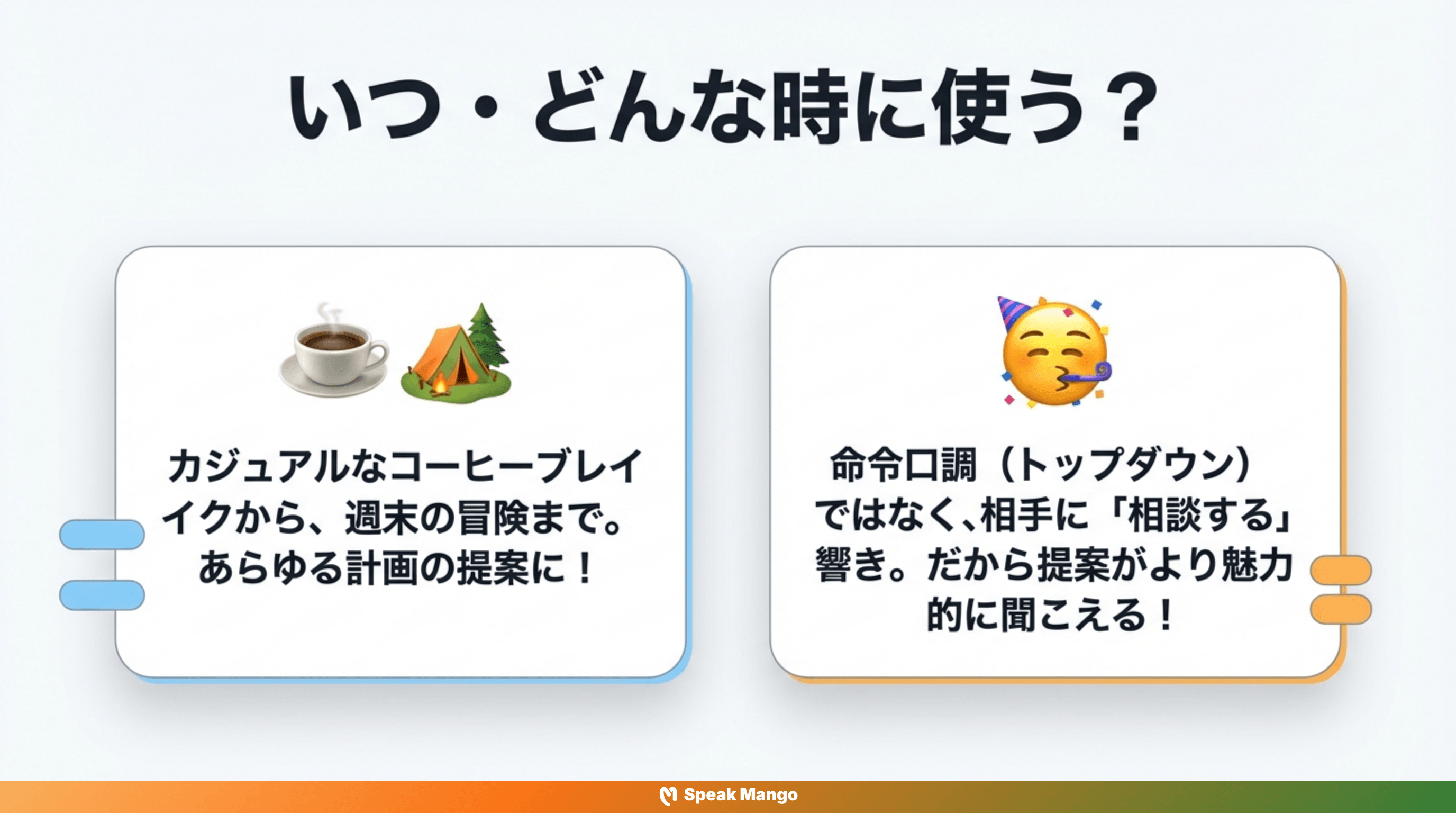 友達と一緒に計画を立てるための英語表現「What do you say we...?」の意味と使い方 - Slide 2