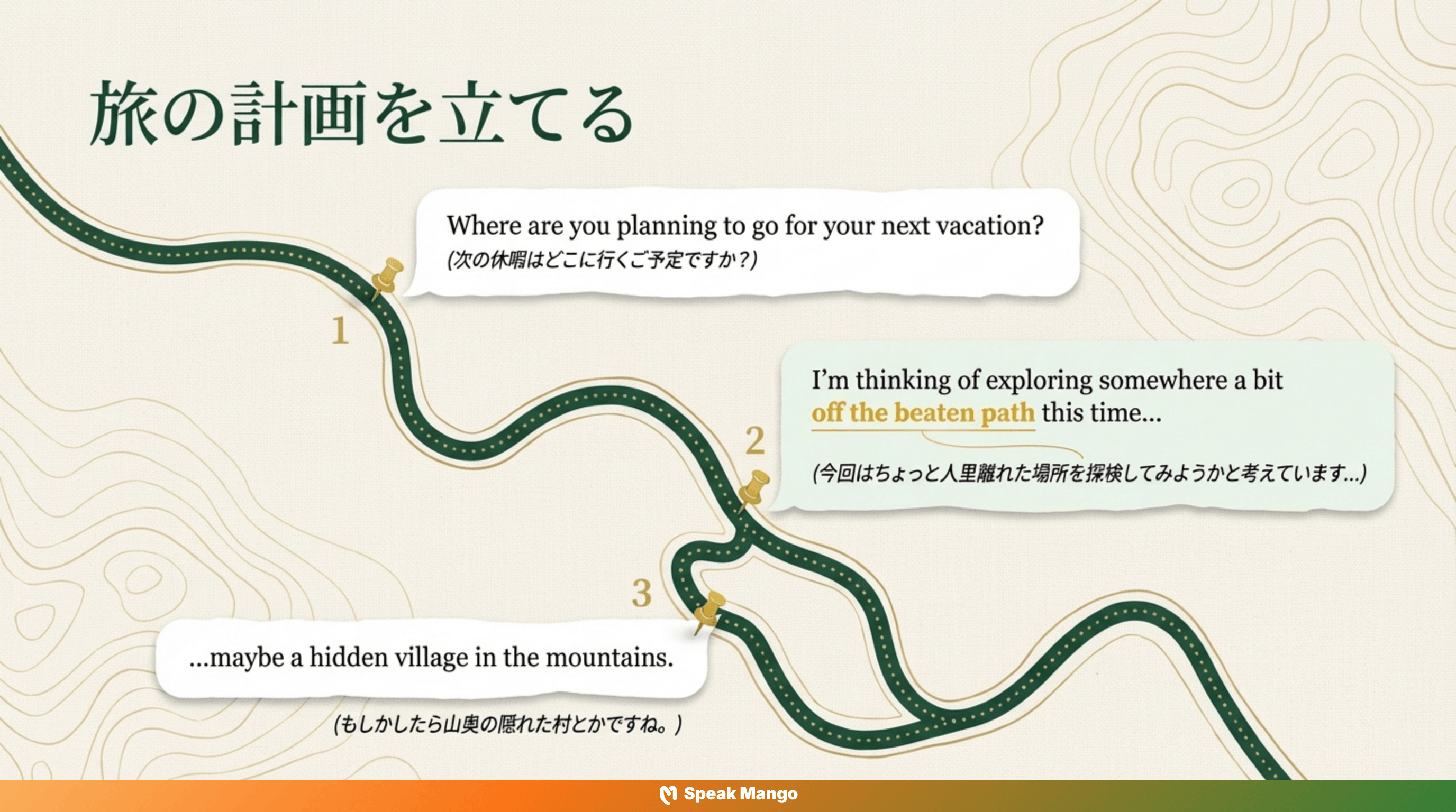 旅の自由を手に入れるための英語表現「Off the beaten path」の意味と使い方 - Slide 8