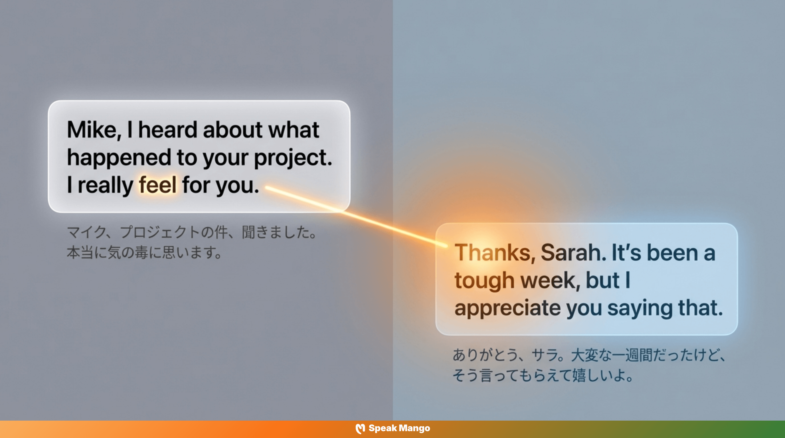 誰かの心に寄り添うための英語表現「I feel for you」の意味と使い方 - Slide 6